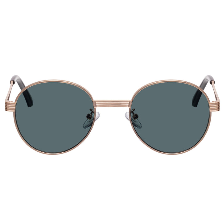 Round sunglasses with sturdy metal frame