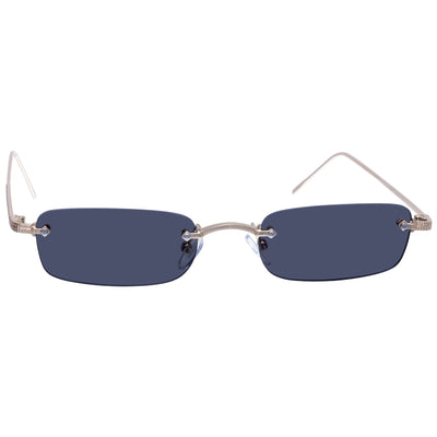 Low rectangular sunglasses without frames