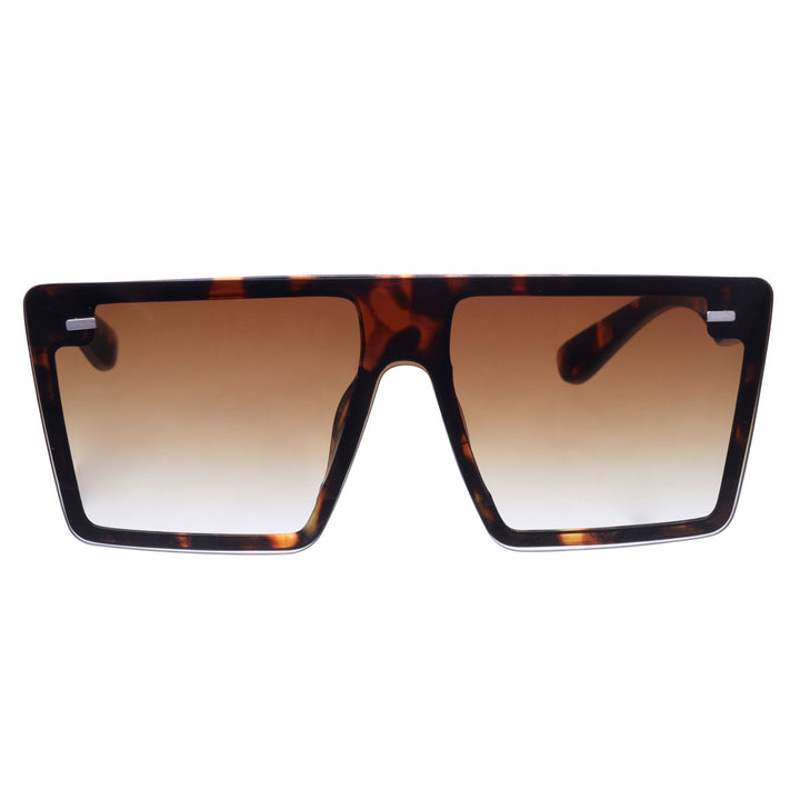 Single lens angled sunglasses flat top