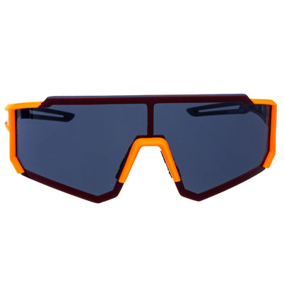 Sporty colorful sunglasses with mirrored lenses