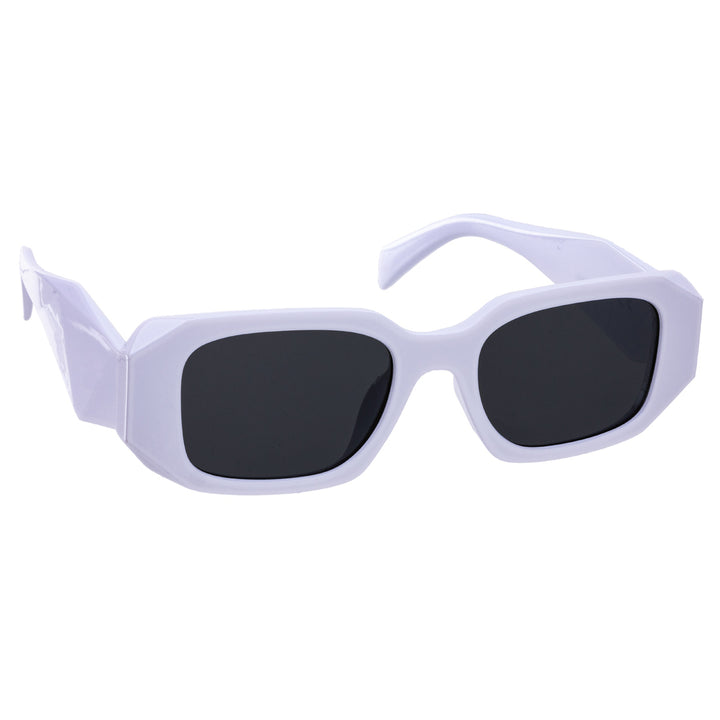 Rectangular sunglasses with bevelled corners