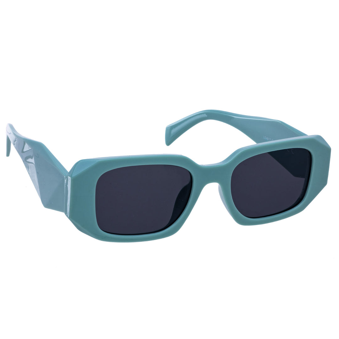 Rectangular sunglasses with bevelled corners