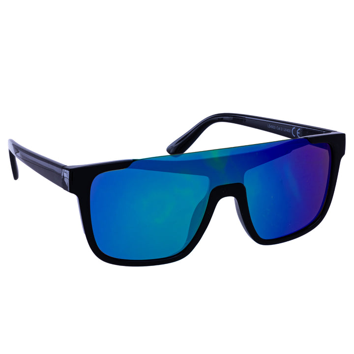 Single lens flat top sunglasses