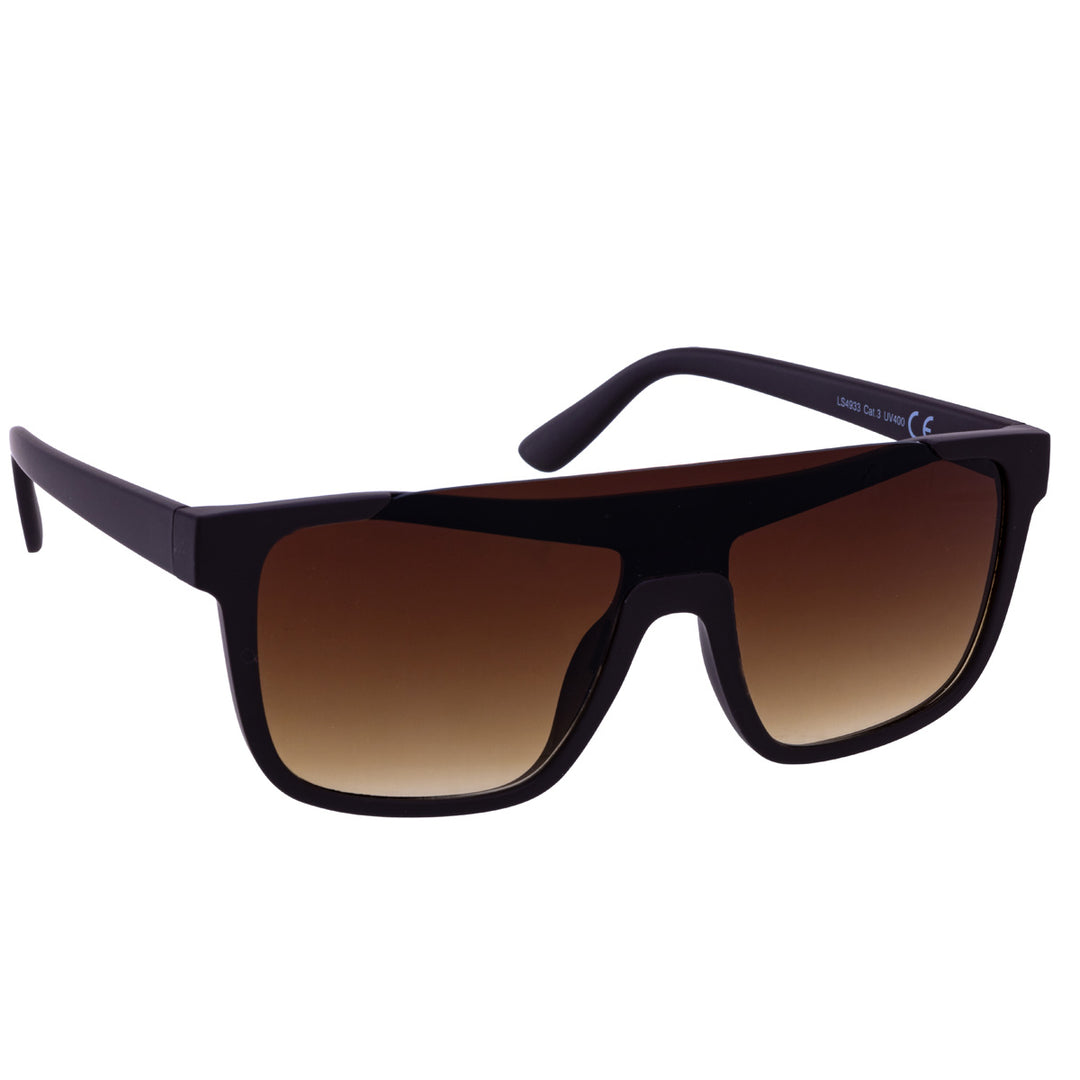 Single lens flat top sunglasses