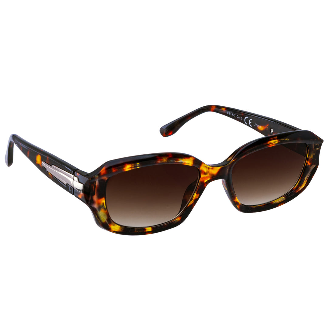 Rectangular sunglasses with bevelled corners