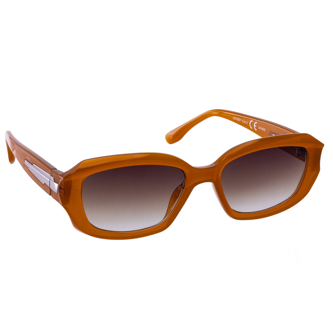 Rectangular sunglasses with bevelled corners