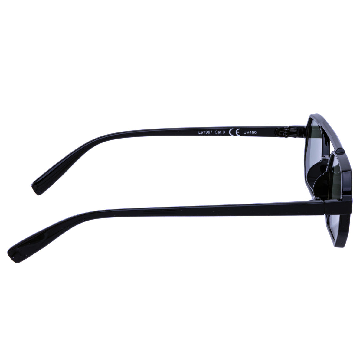 Vinklade rektangulära solglasögon med spegelglas