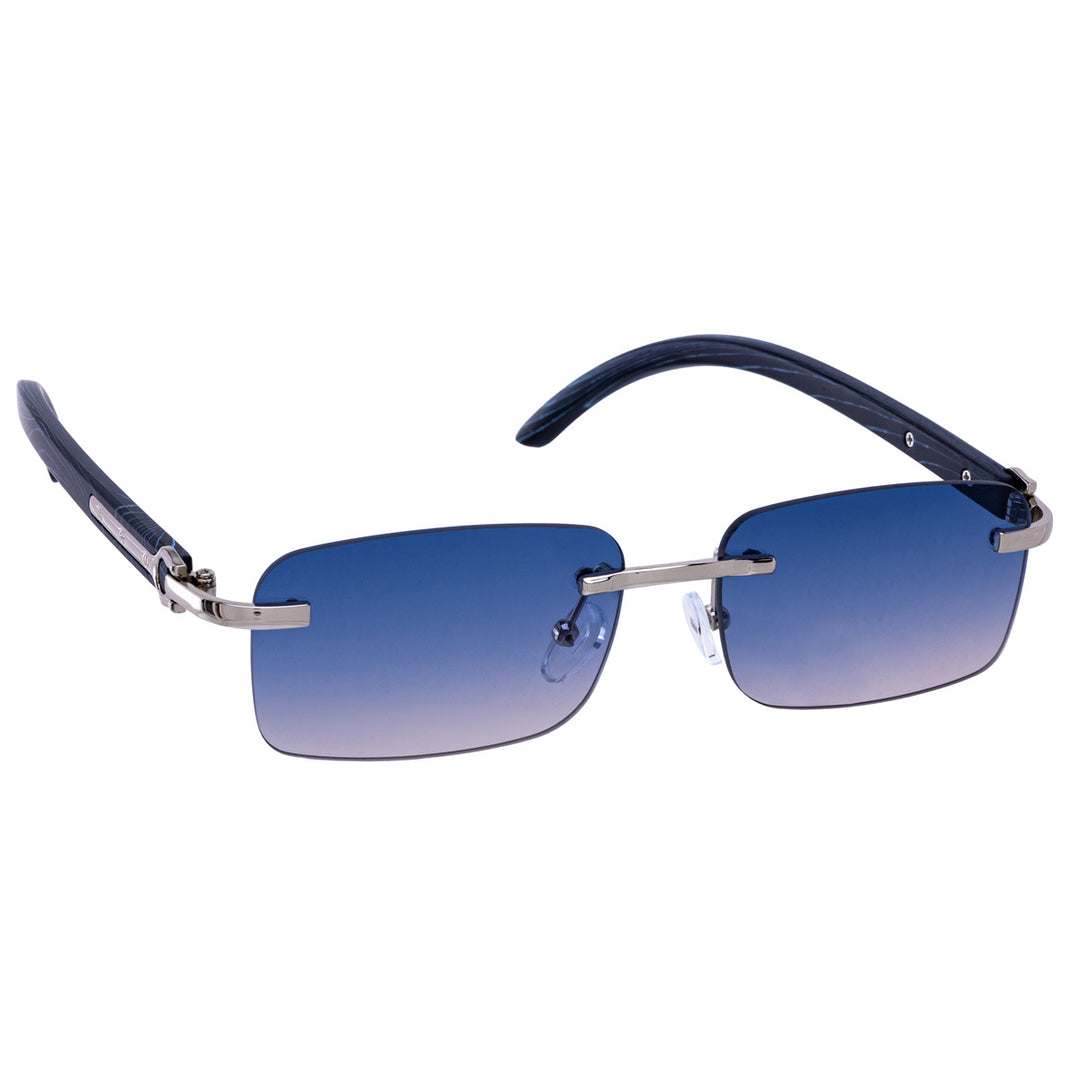 Low rectangular frameless sunglasses