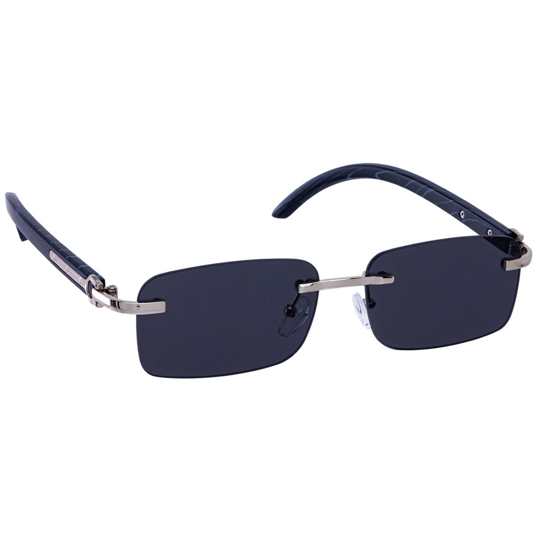 Low rectangular frameless sunglasses