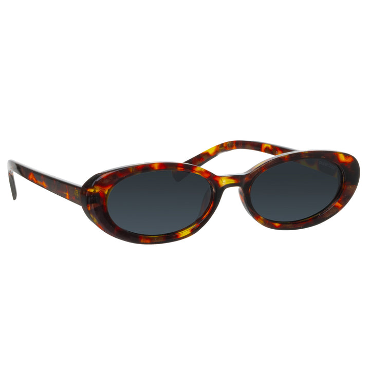 Low-profile oval polarized sunglasses for women