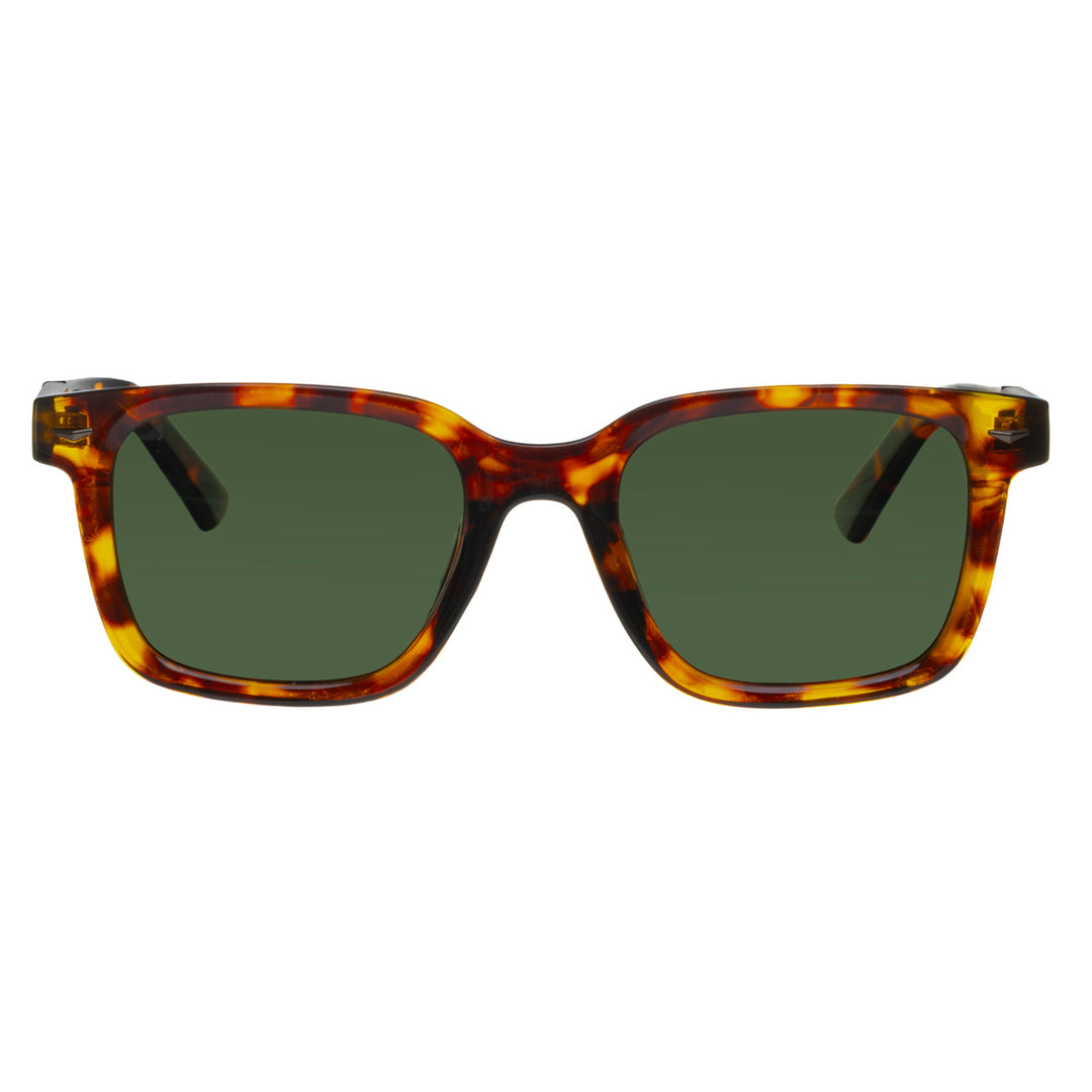 Wayfarer polarized sunglasses – angular style with metal accents