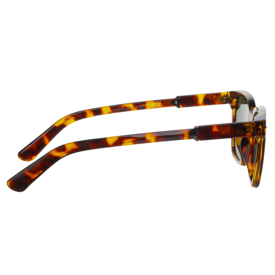 Wayfarer polarized sunglasses – angular style with metal accents