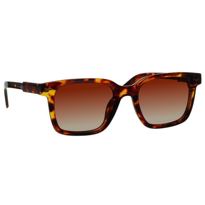 Wayfarer polarized sunglasses – angular style with metal accents