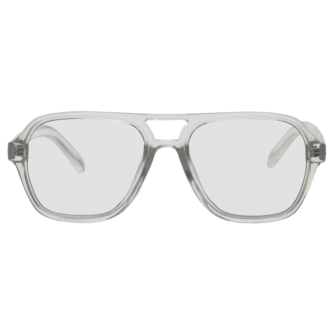 Translucent sunglasses – large, angular frames
