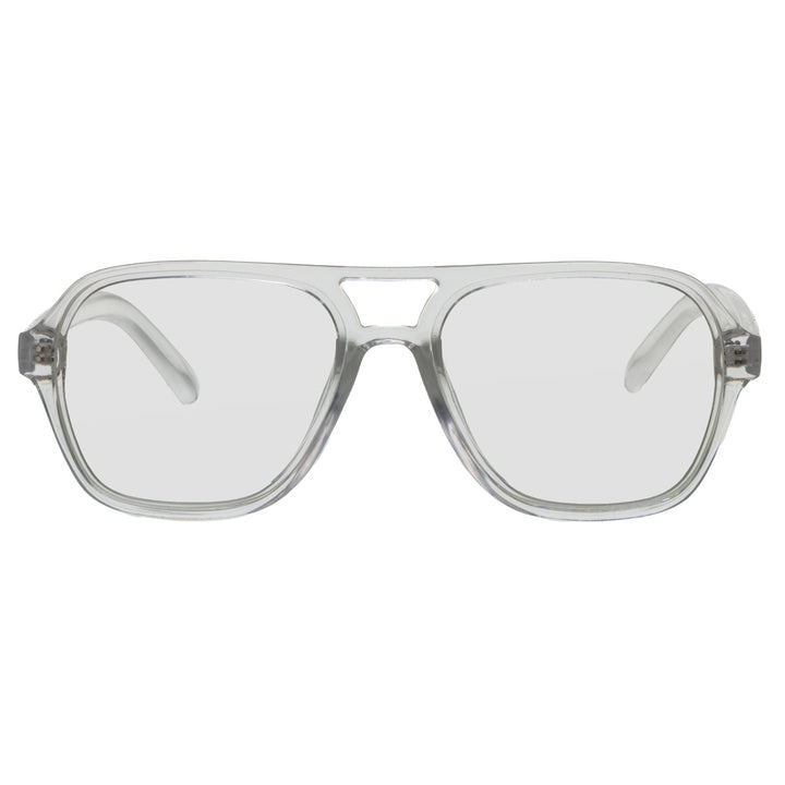 Translucent sunglasses – large, angular frames