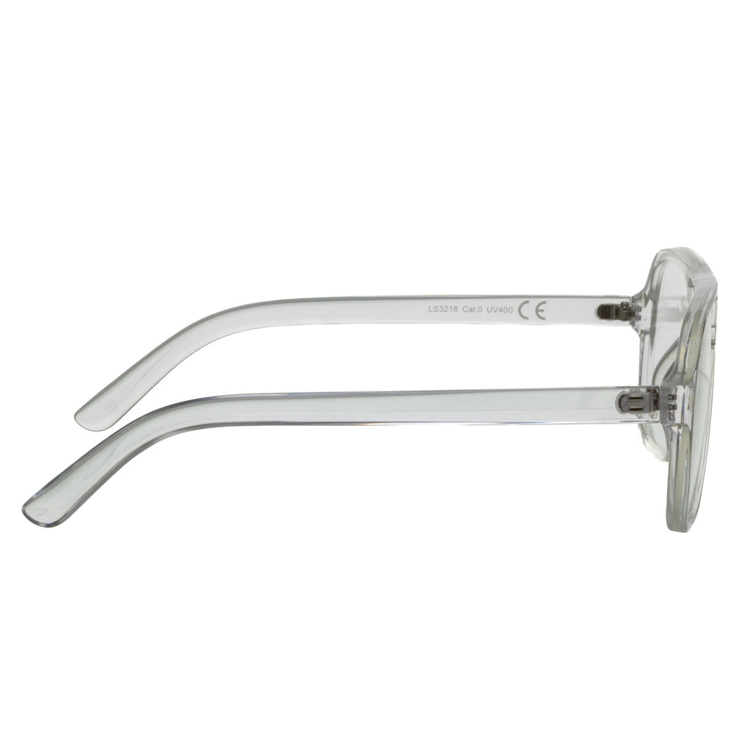 Translucent sunglasses – large, angular frames