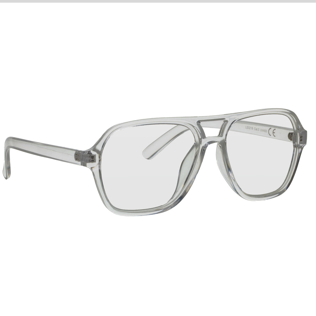 Translucent sunglasses – large, angular frames