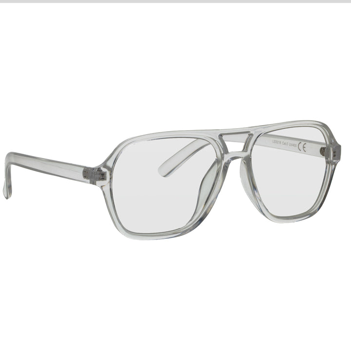 Translucent sunglasses – large, angular frames