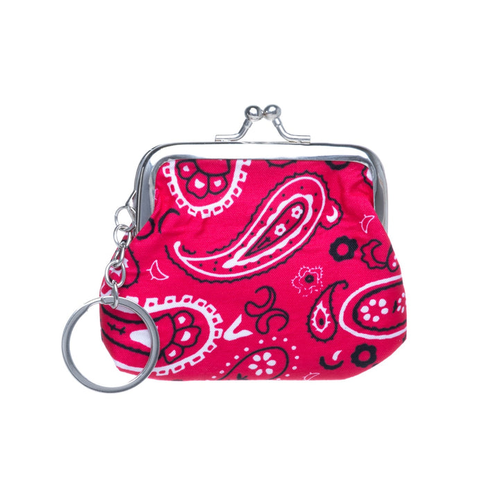 Paisley pattern coin pouch keyring