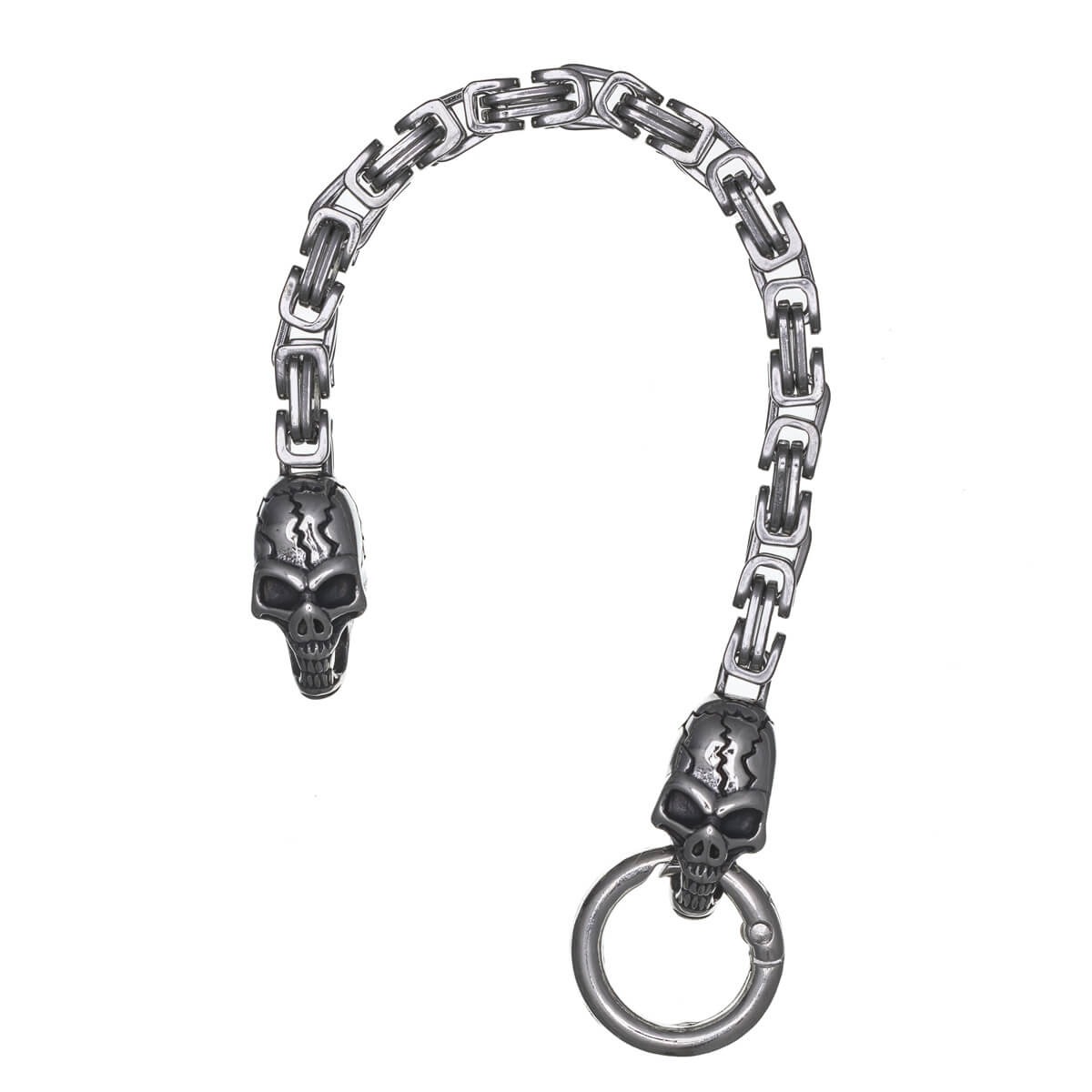 Steel skull key chain with quick release (Steel 316L)
