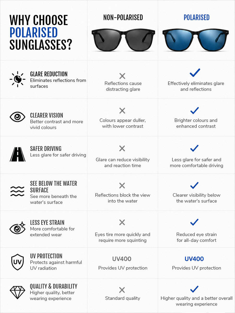 Aviator polarised sunglasses