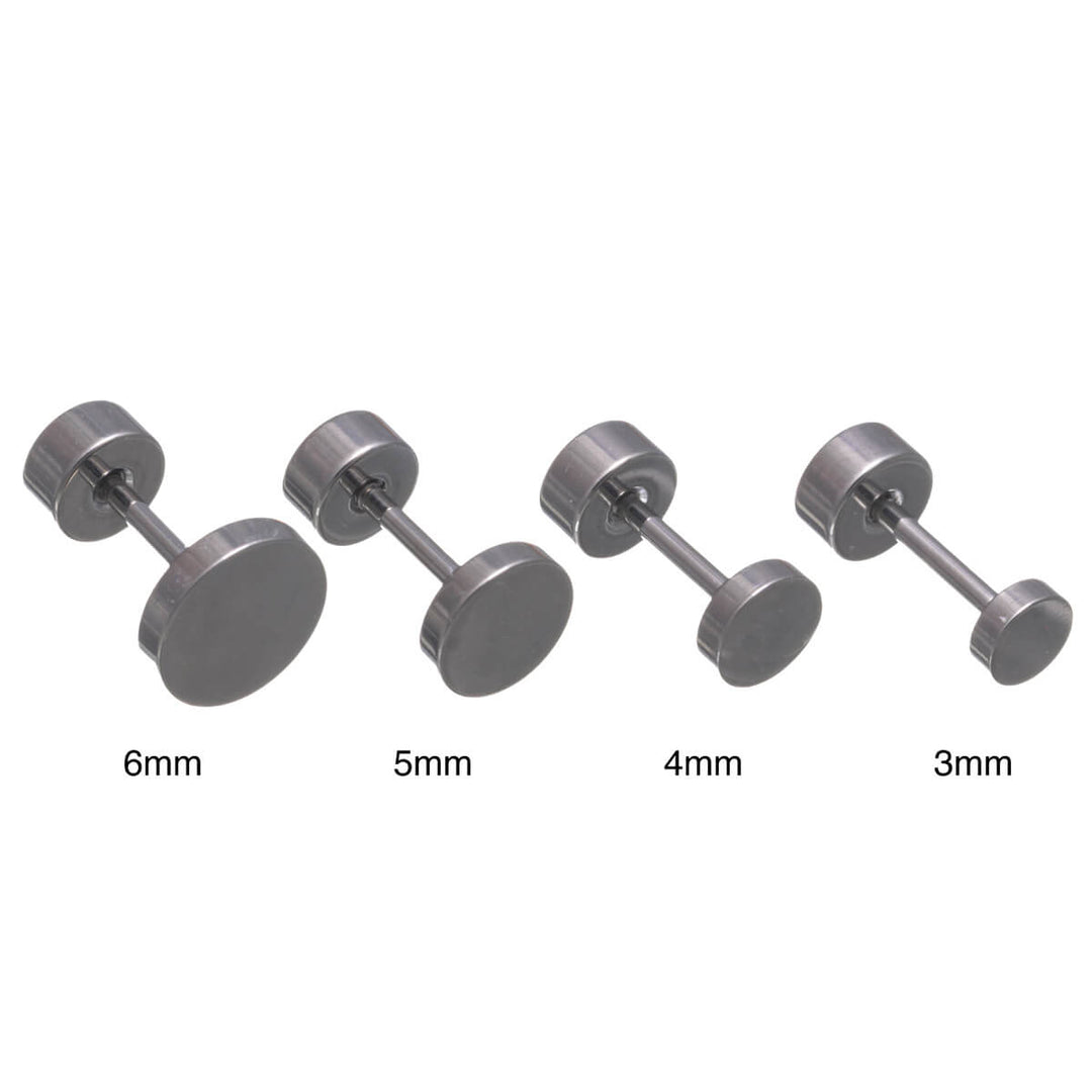 Titanium Stud Earrings 3mm – Screw-on Flat Back (G23)