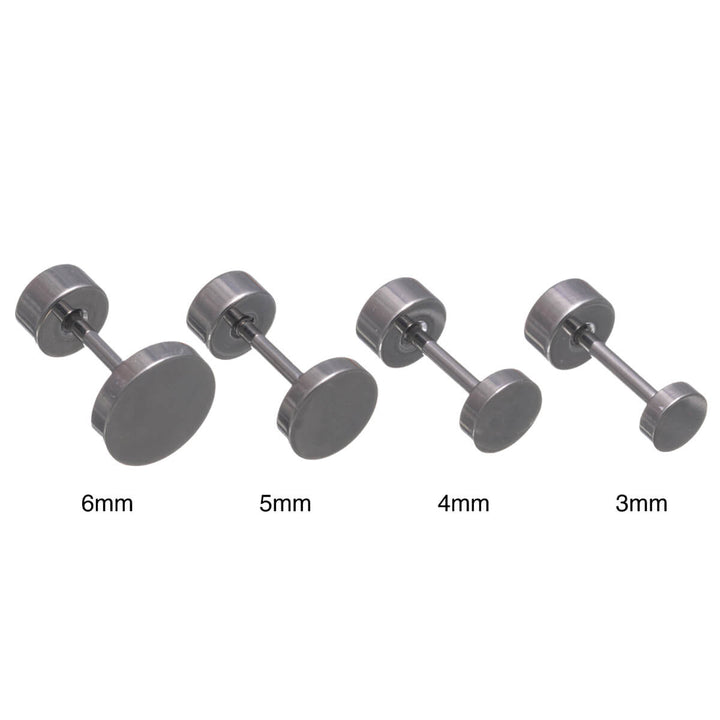 Titanium Stud Earrings 3mm – Screw-on Flat Back (G23)