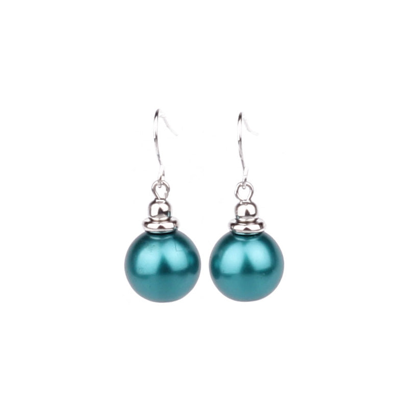 Hanging glass bead earrings (Steel 316L)