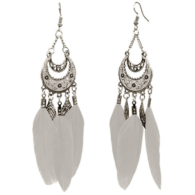 Big feather earrings
