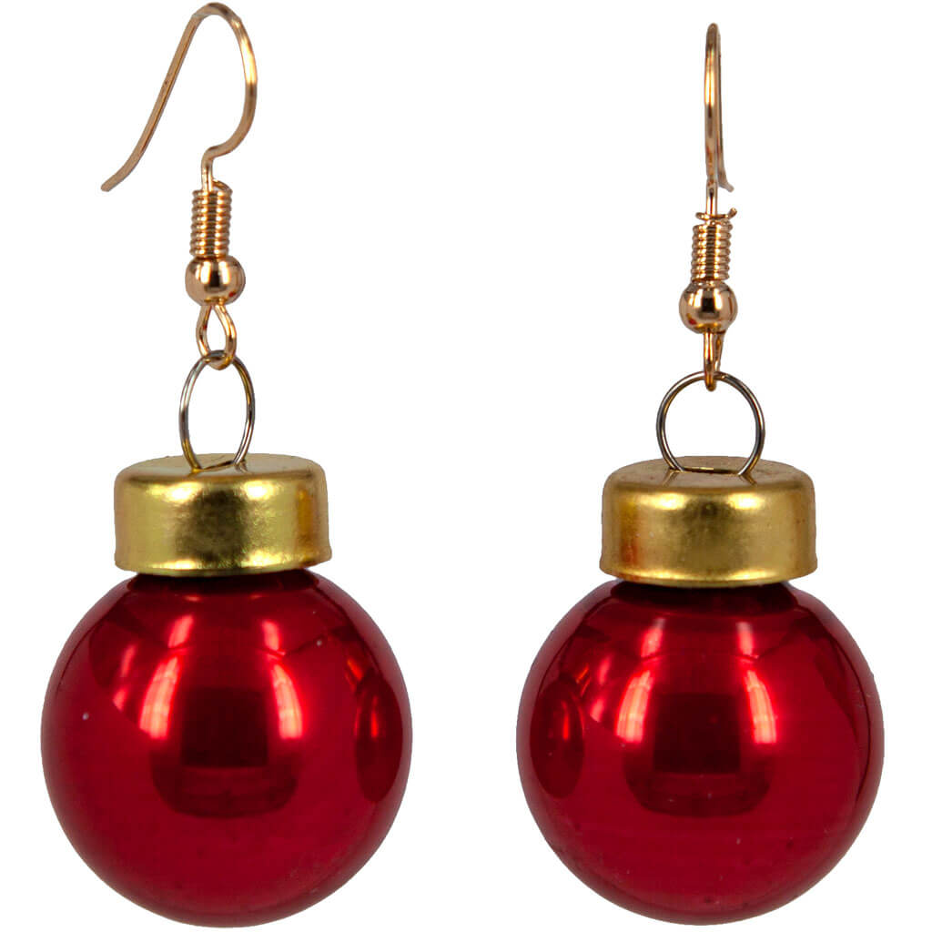 Christmas ball earrings small