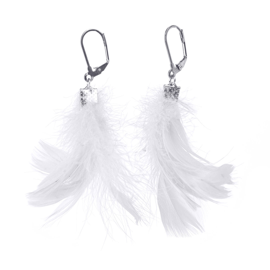 Feather earrings (steel 316L)