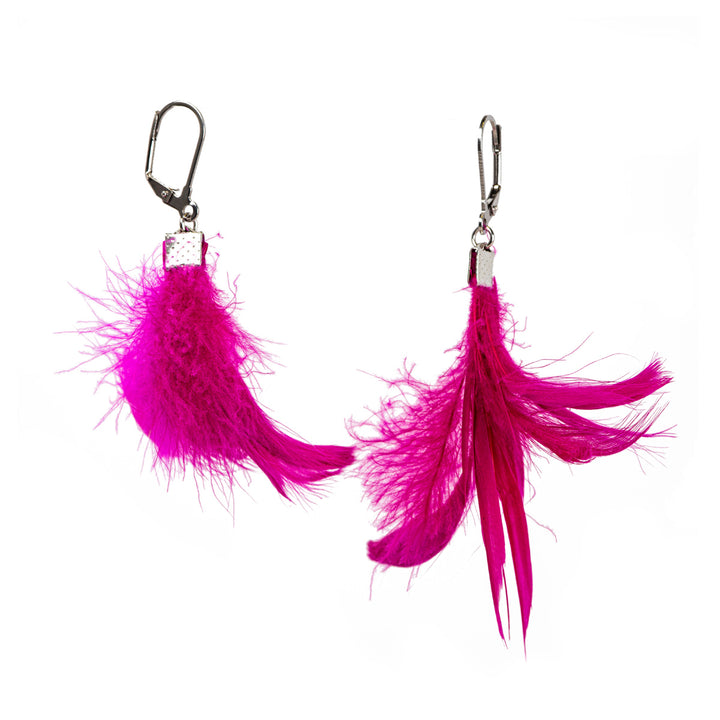 Feather earrings (steel 316L)