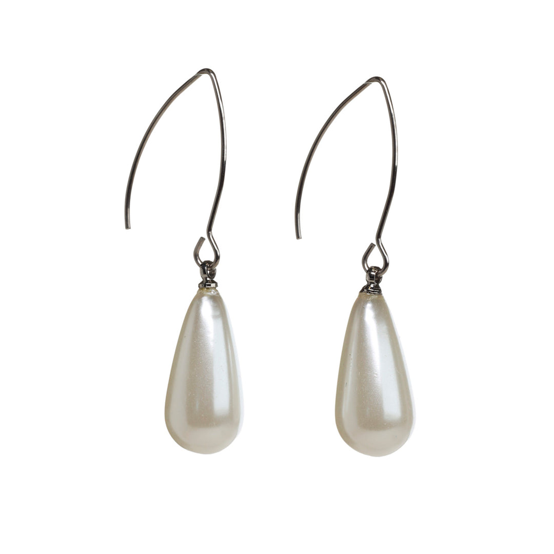 Drop of pearl earrings (steel)