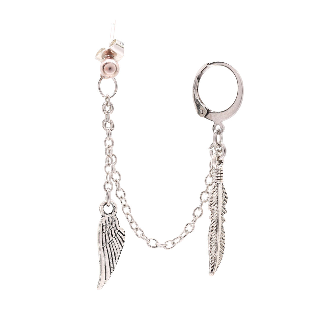 One ear earrings 1pcs (steel)