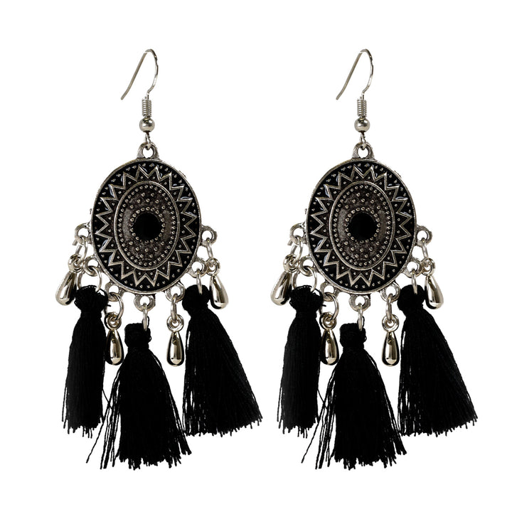 Hanging tassel earrings