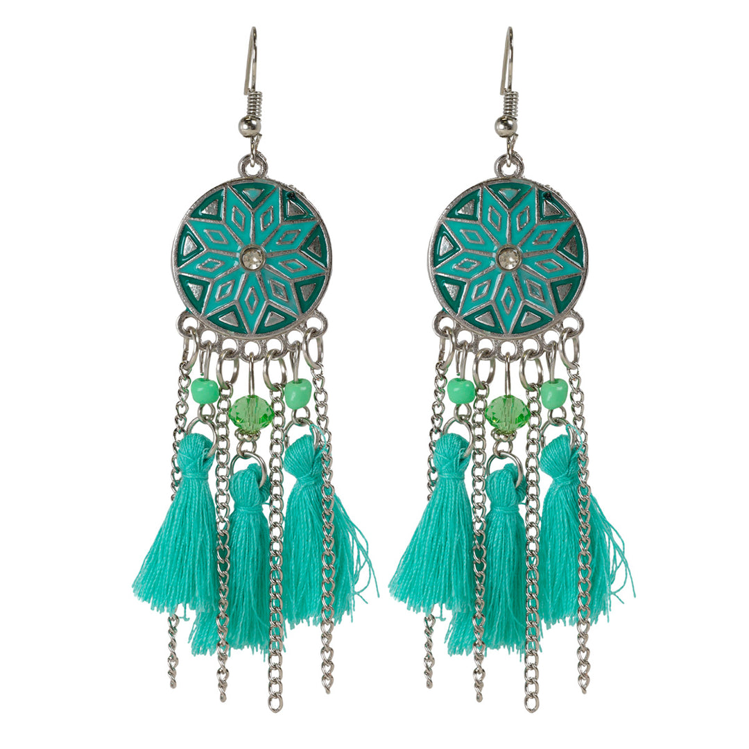 Hanging tassel earrings