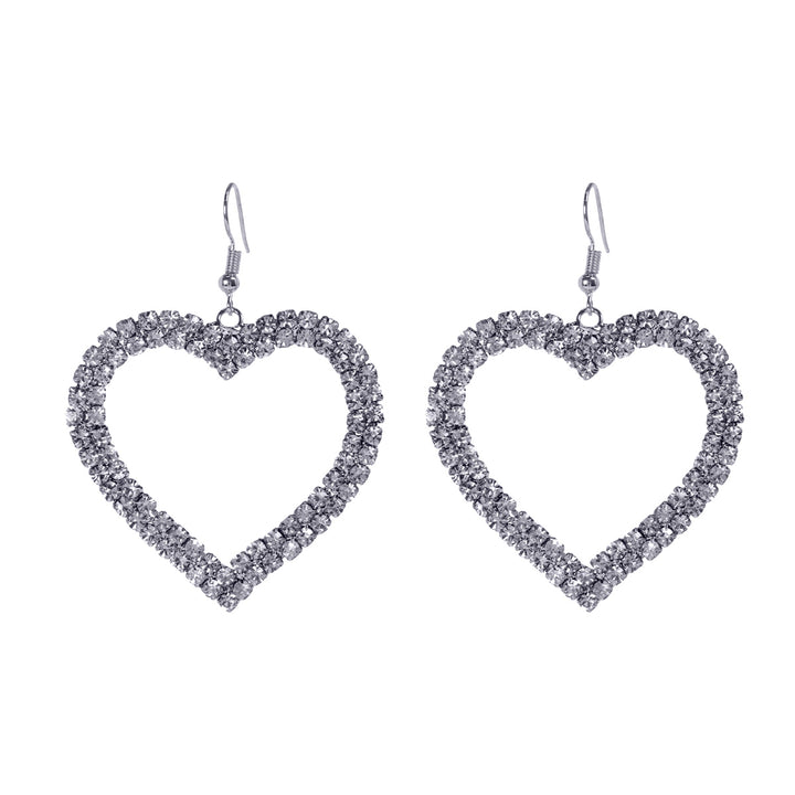 Glittering heart earrings