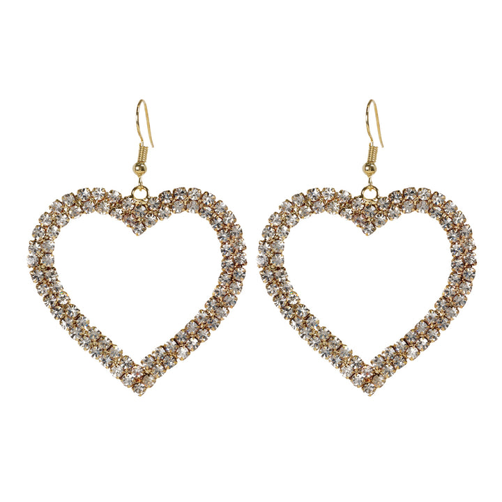 Glittering heart earrings