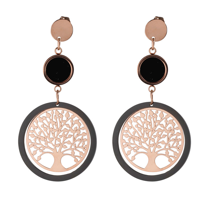 Ruusukulta elämänpuu korvakorut teräs 101010131533 | Ninja.fi