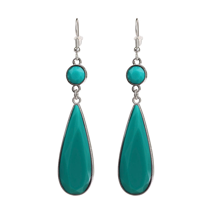 Coloured hanging drops earrings