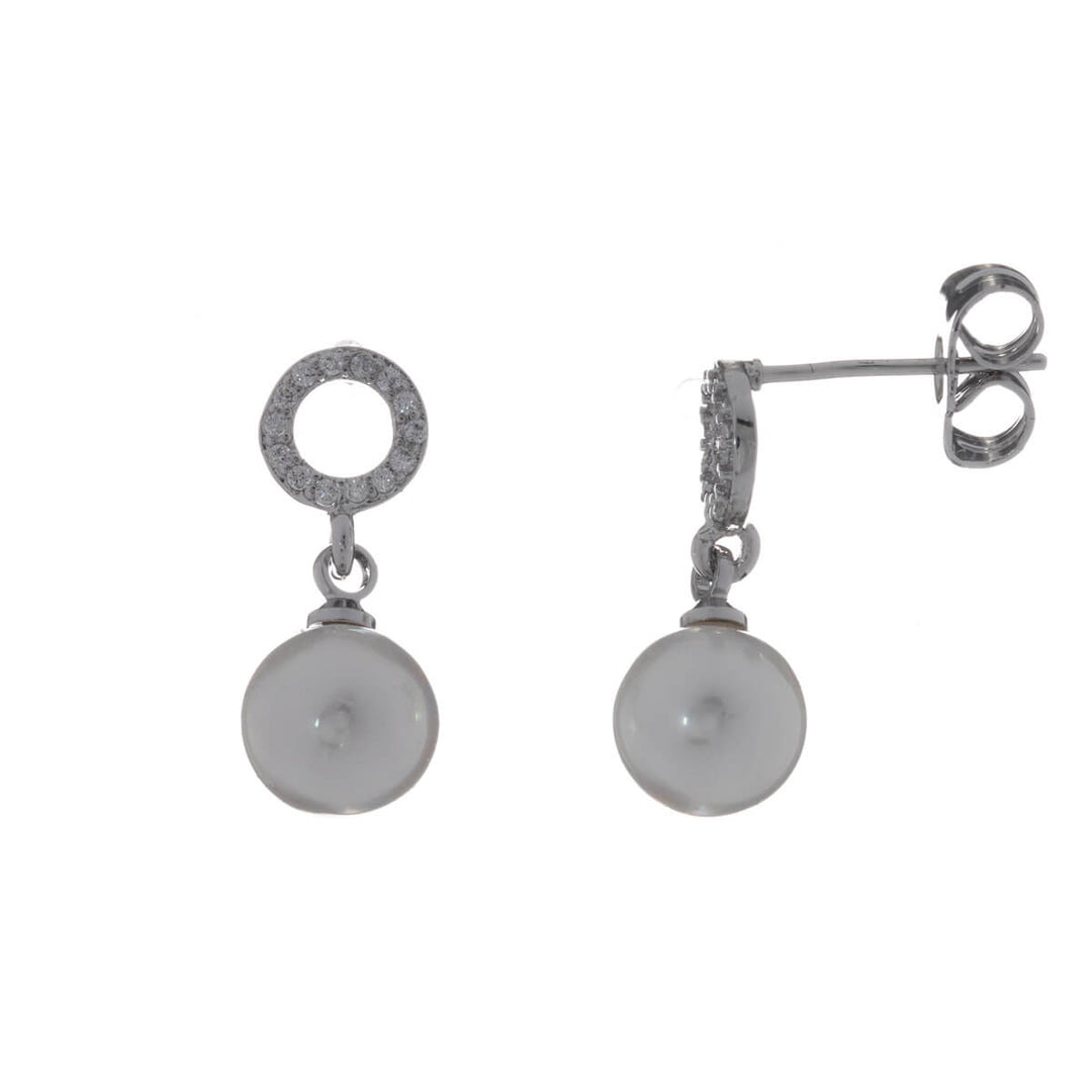 Zirconi pearl earrings