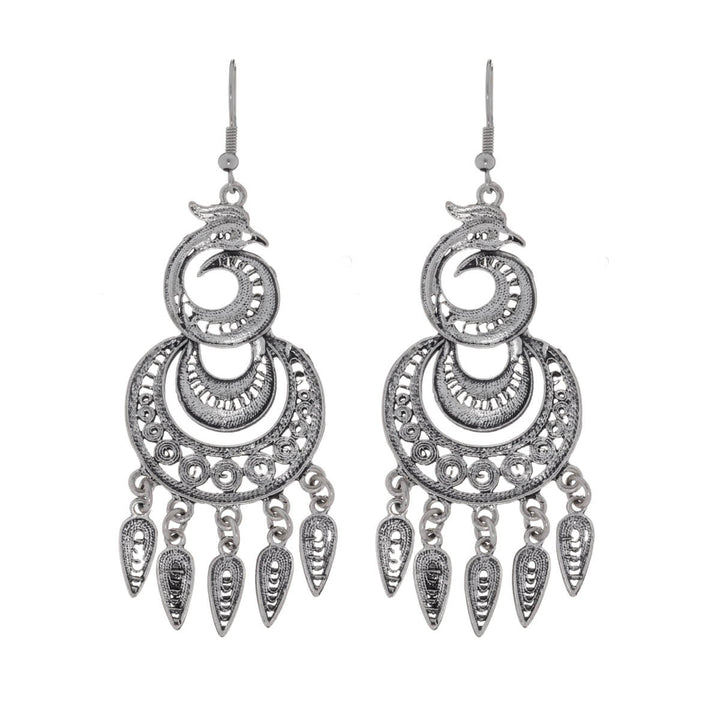 Impressive peacock earrings