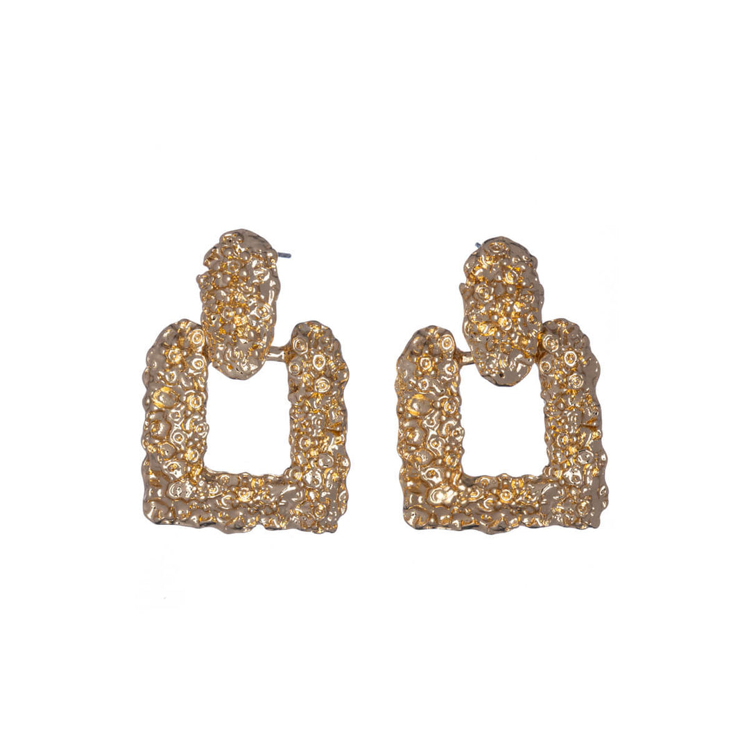 Ojämna hängande fyrkantiga örhängen