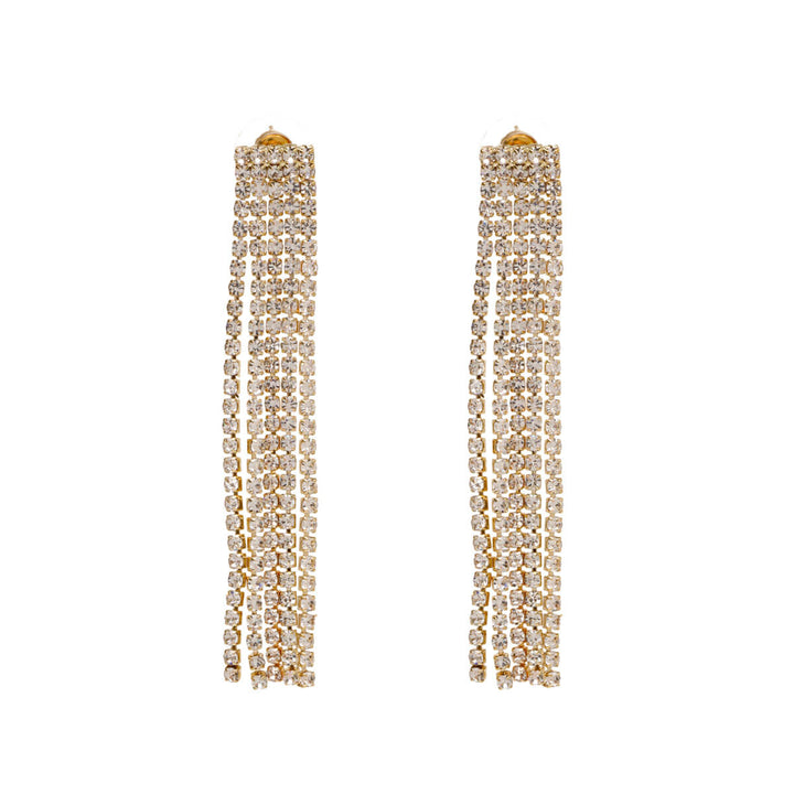 Hanging rhinestone earrings 5 ​​rows