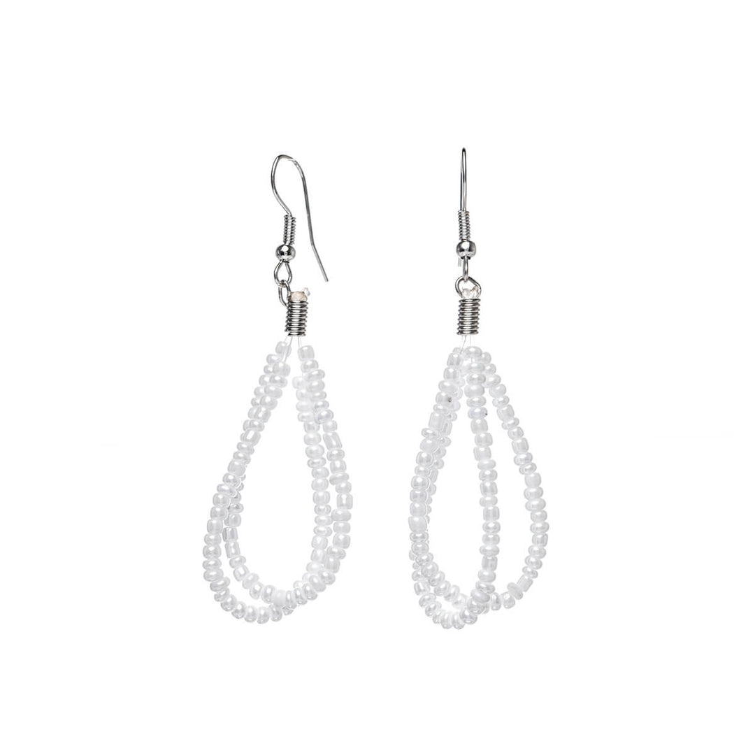 Pearl ribbon earrings