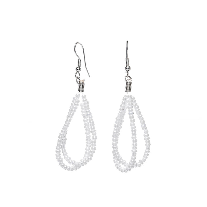 Pearl ribbon earrings