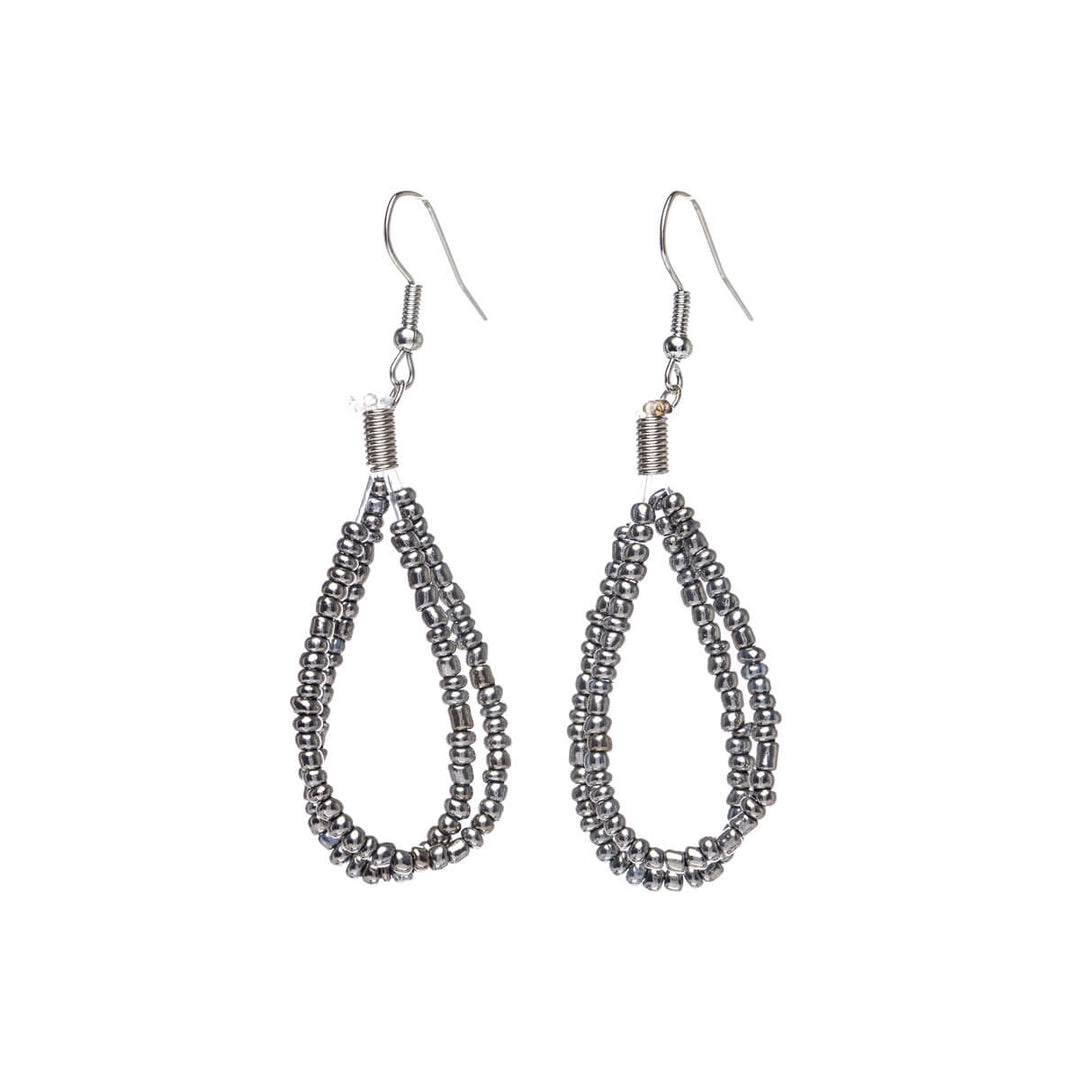 Pearl ribbon earrings