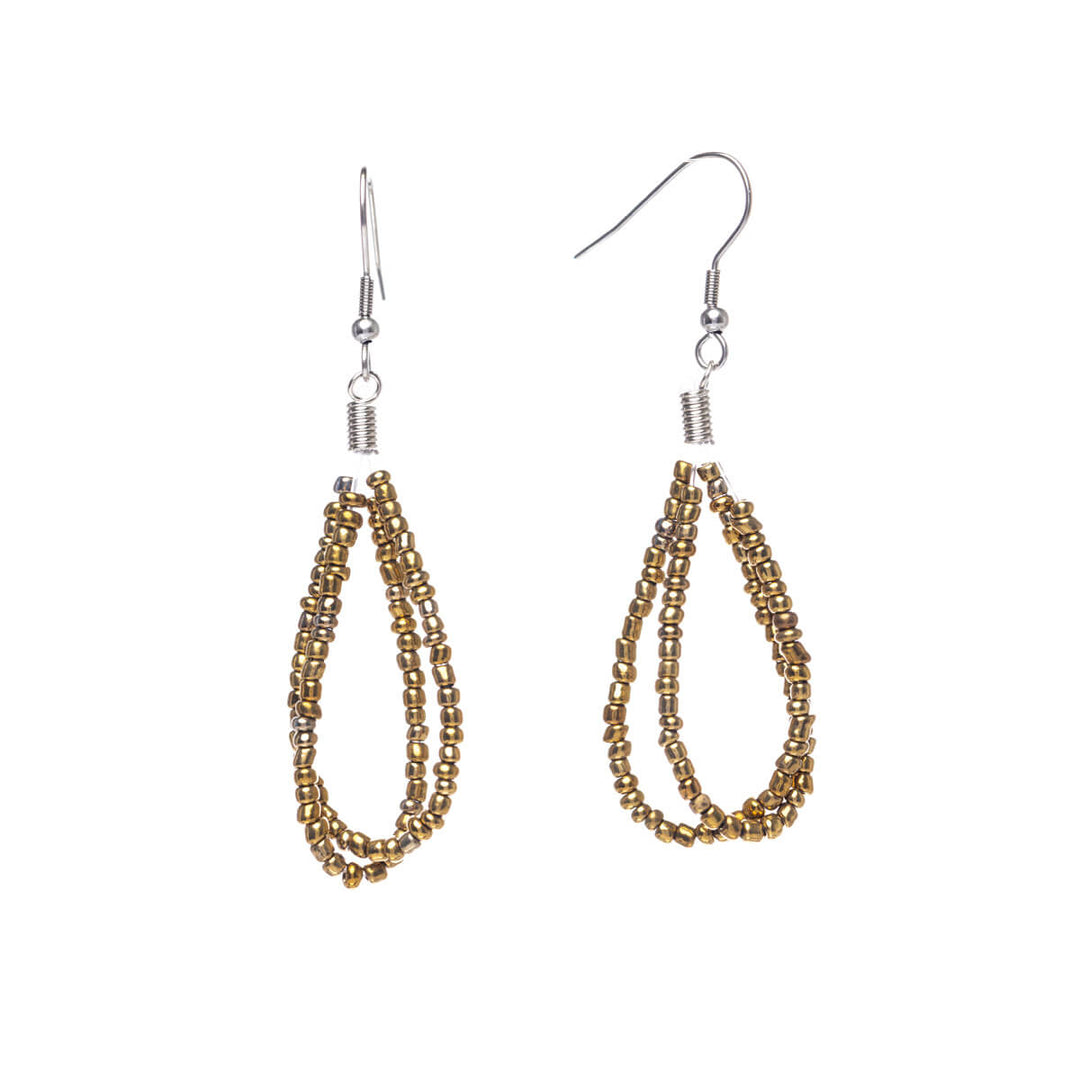 Pearl ribbon earrings