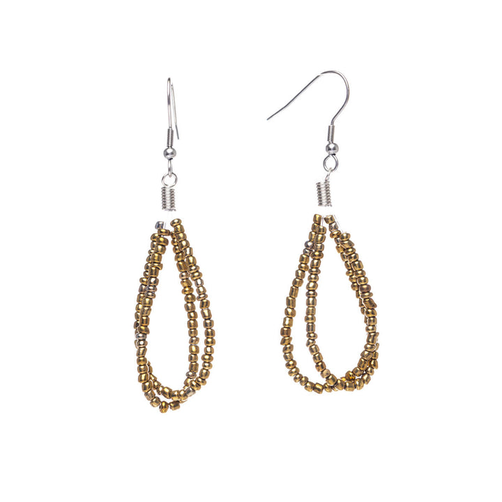 Pearl ribbon earrings