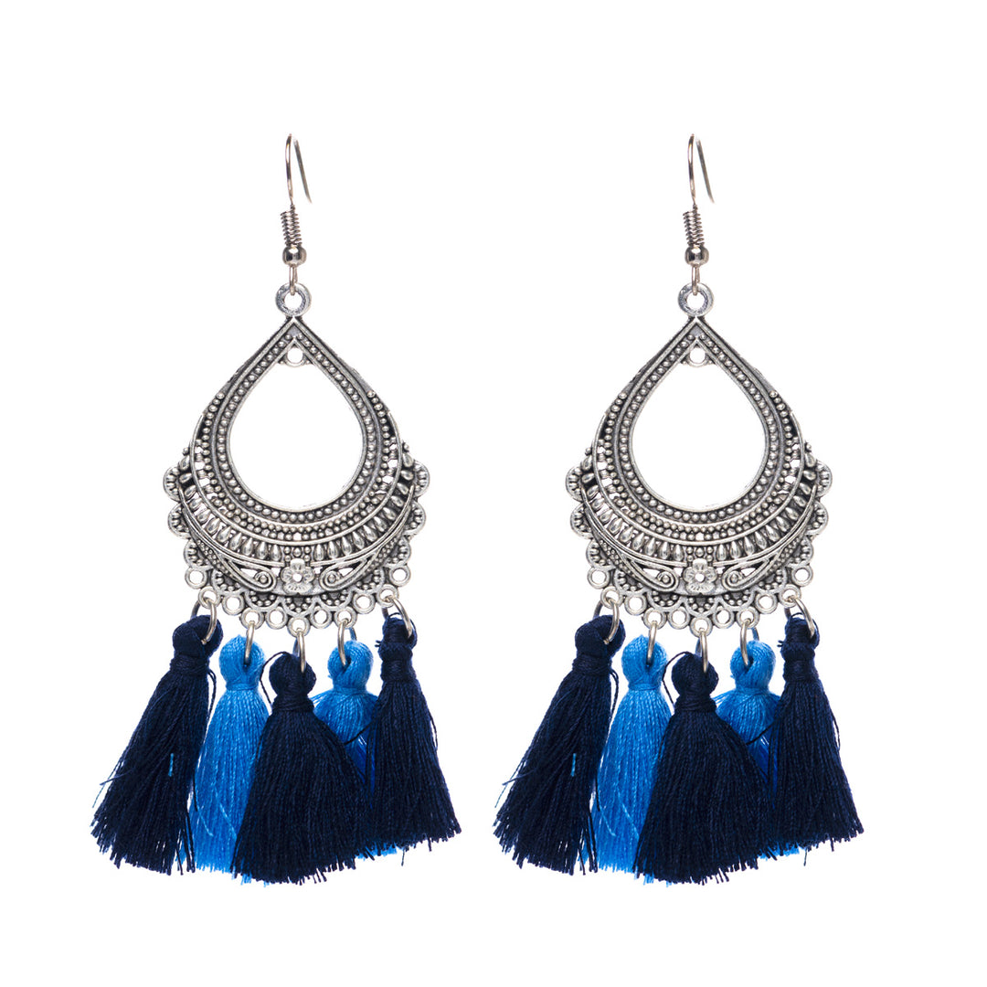 Hanging tassel earrings